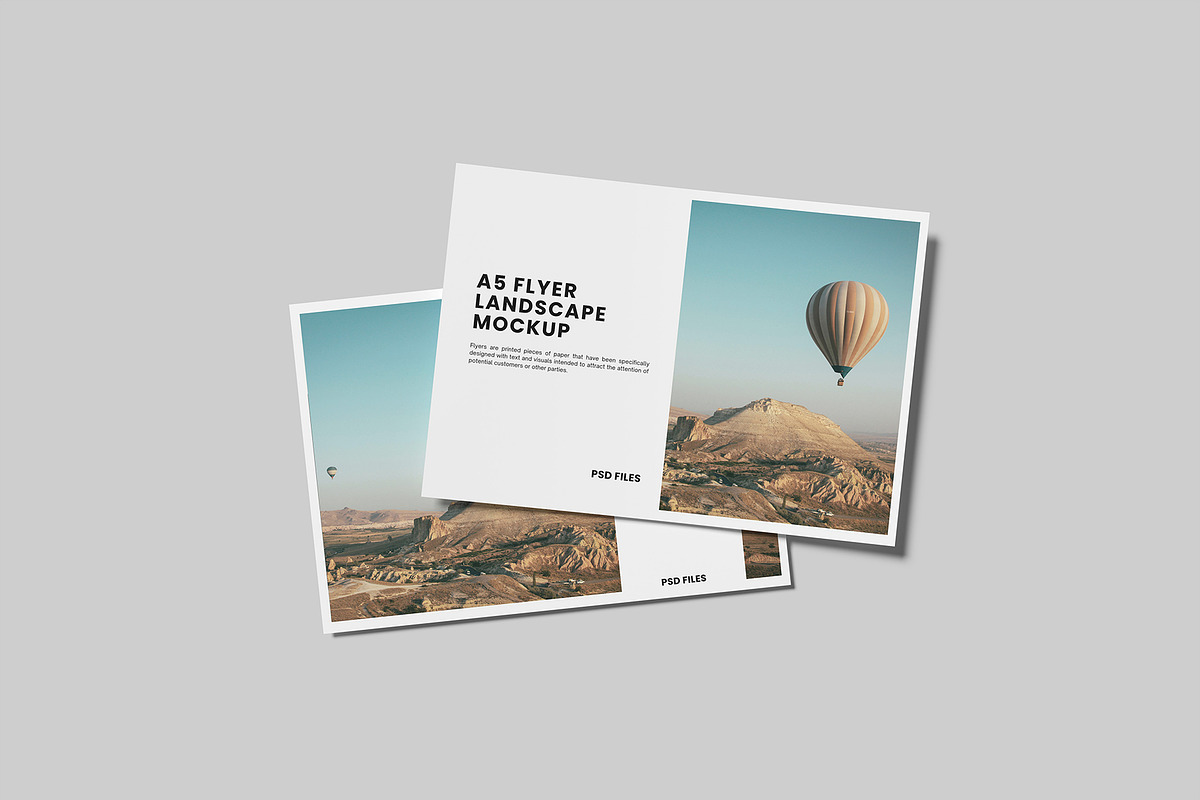 A5 Flyer Landscape Mockup, a Product Mockup by Graphiculon (Photo 9 of 11)
