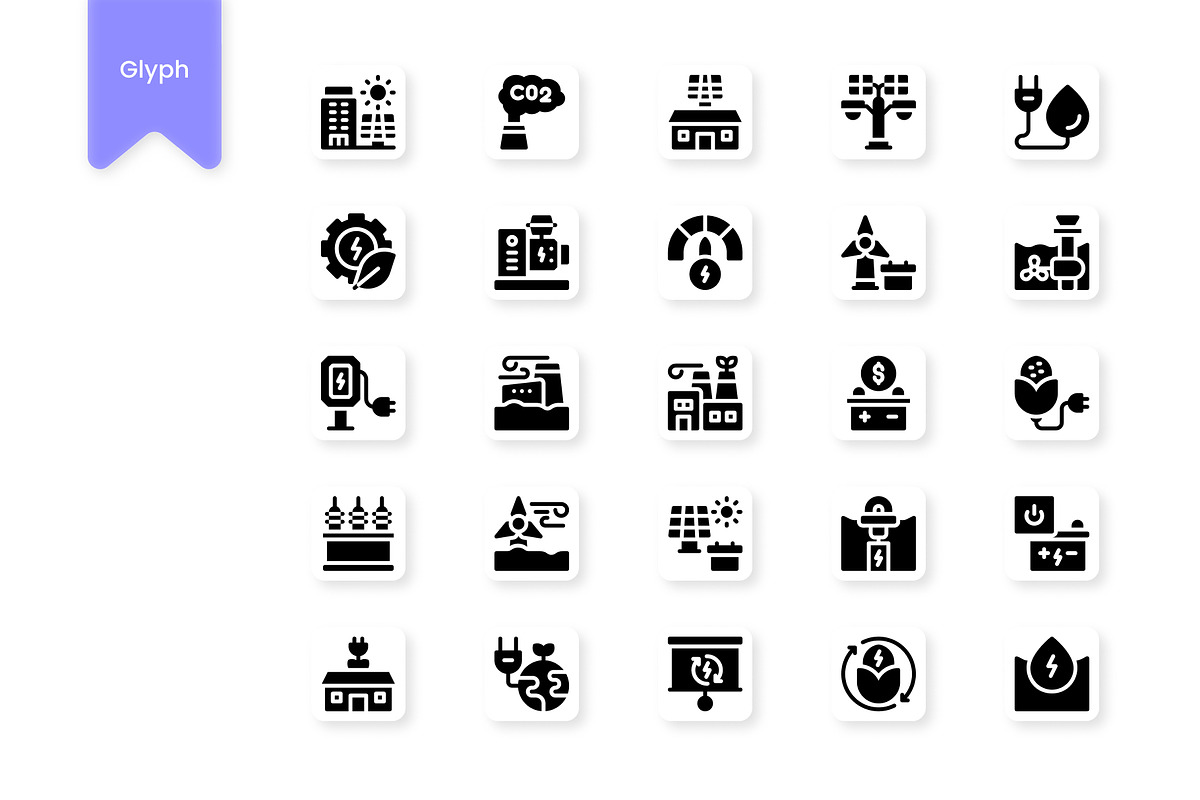 Sustainable Energy Icons, a Duotone Icon by HacaStudio (Photo 2 of 3)