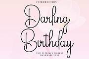 Darling Birthday, a Handwritten Font by FreshTypeINK (Thumbnail 1 of 8)