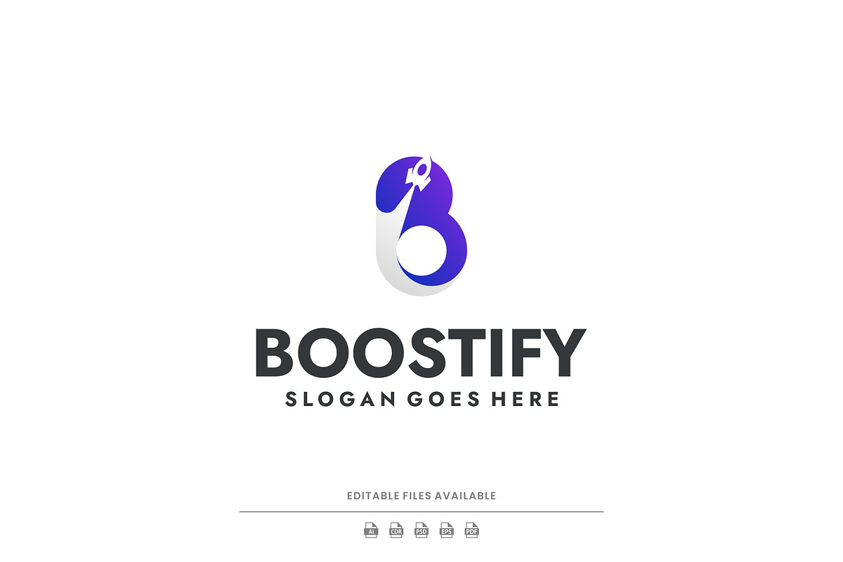 Modern Gradient Rocket Letter B Logo, a Branding & Logo Template by Artnivora.Std (Photo 1 of 4)