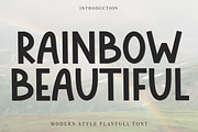 Rainbow Beautiful, a Sans Serif Font by FreshTypeINK (Thumbnail 1 of 8)