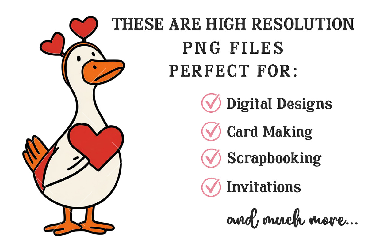 Goose Valentine Clipart, an Illustration by OK Design (Photo 5 of 6)