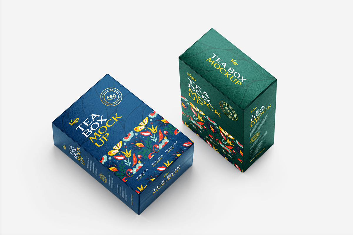 Tea Box Packaging Mockup Set, a Cups & Container Mockup by Deeplab (Photo 17 of 22)