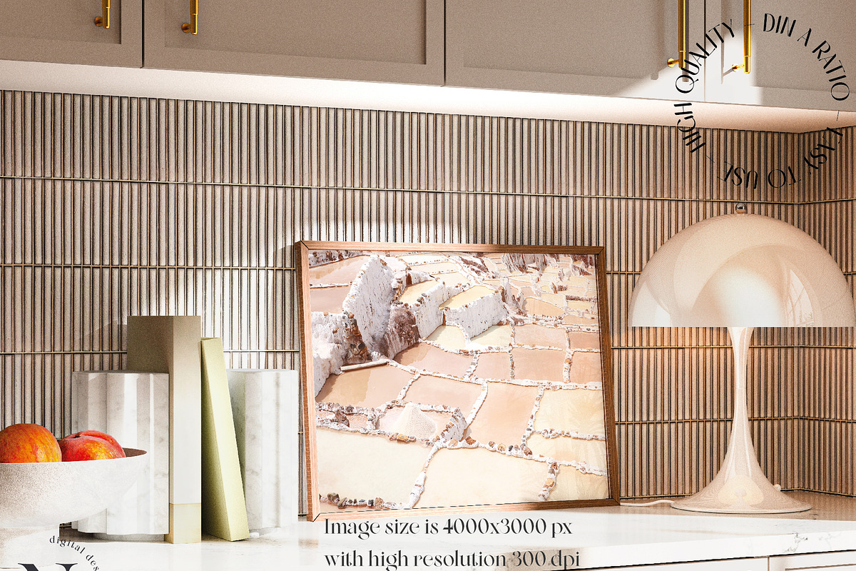 White Kitchen Interior Frame Mockup, a Product Mockup by N digital designs (Photo 4 of 7)