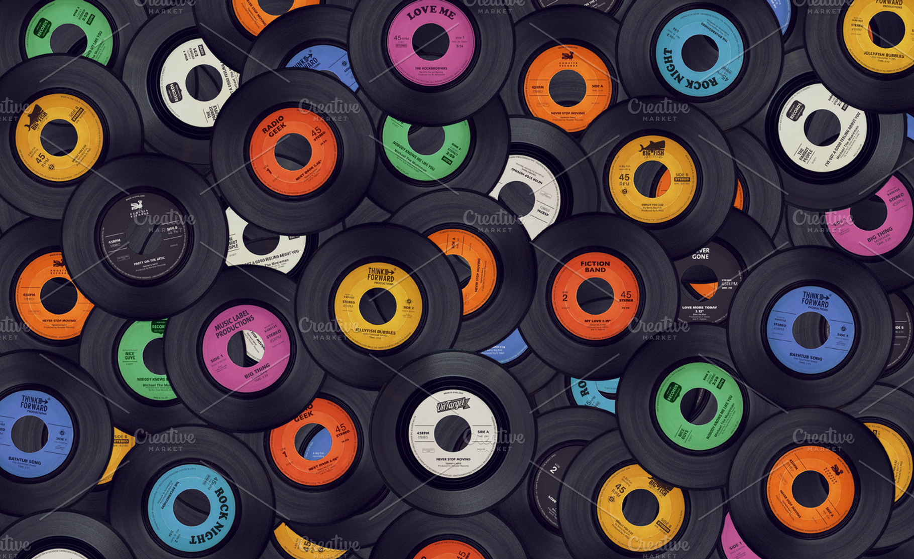 Vinyl records music background, a Background Photo by Twin Design