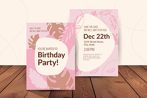 Birthday Party Invitation Floral, a Templates & Theme by studiogstock