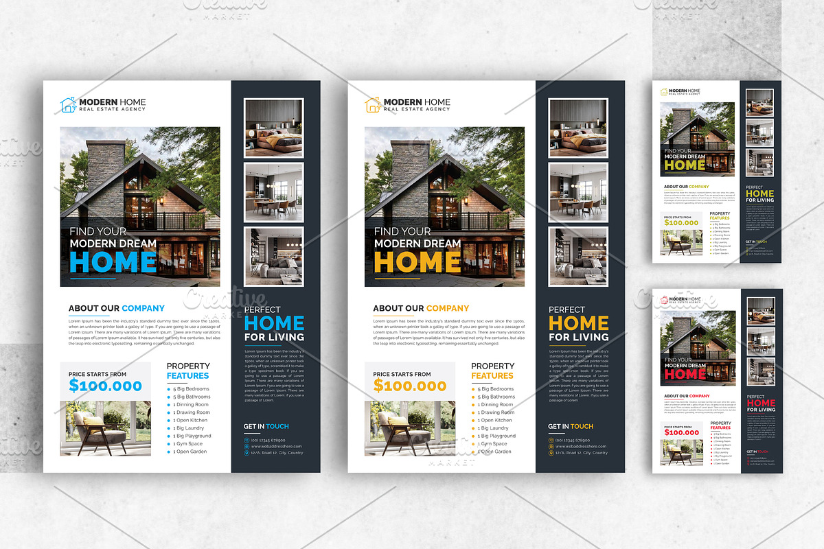 Real Estate Flyer, a Flyer Template by GraphicsBurg (Photo 1 of 5)