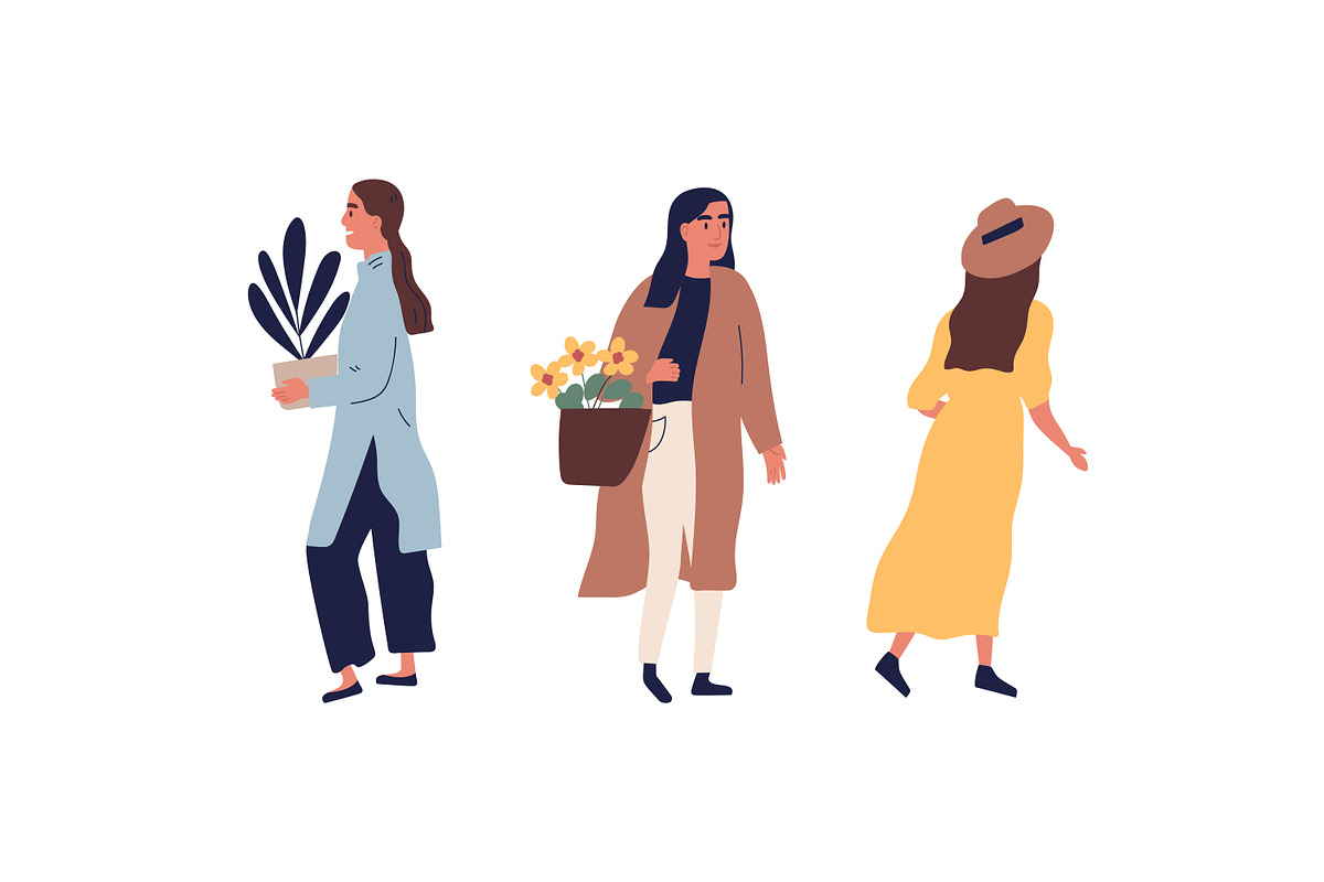 Flower market, outdoor florist shop, a Person Illustration by Good Studio (Photo 3 of 3)