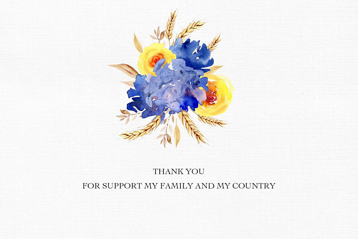 PRAY FOR UKRAINE. Landscape clipart, an Illustration by anastasiia.art (Photo 5 of 5)