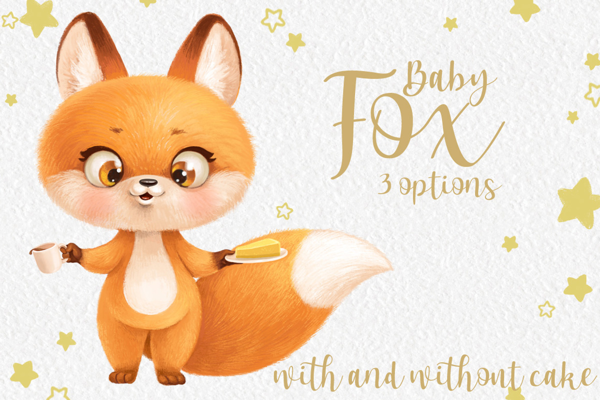 Cute cartoon baby Fox, an Animal Illustration by Azuzlikus (Photo 1 of 3)