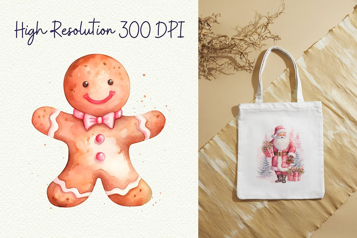 Coquette Pink Christmas Clipart, an Object Graphic by Anna Design Studio (Photo 5 of 8)