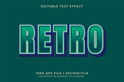 Retro 4 Text Effect Bundle, a Layer Style Add-On by WM48 Shop (Thumbnail 4 of 10)