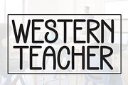 Western Teacher | Script Font, a Script Font by Scratchones (Thumbnail 1 of 8)