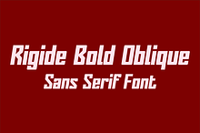 Rigide Bold Oblique - Sans Serif
