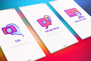 Video Blogging | 16 Thin Line Icons, an Outline Icon by Alex Blogoodf (Thumbnail 2 of 11)