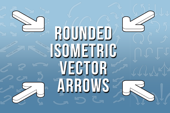 Isometric Rounded Vector Arrows