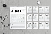 2026 Wall Calendar Template Design, a Stationery Template by MightyDesign (Thumbnail 1 of 8)