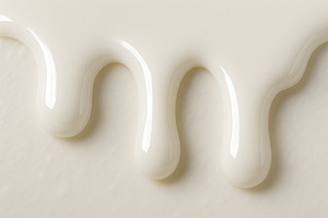 Dripping white liquid on white surface, textured background, con, a Photo by Dvoevnore photos