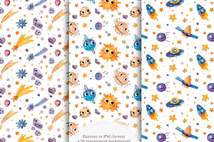 Joyful Planets Set 3 Patterns