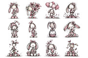 Easter Bunny Clipart, an Illustration by Design Market (Thumbnail 3 of 3)