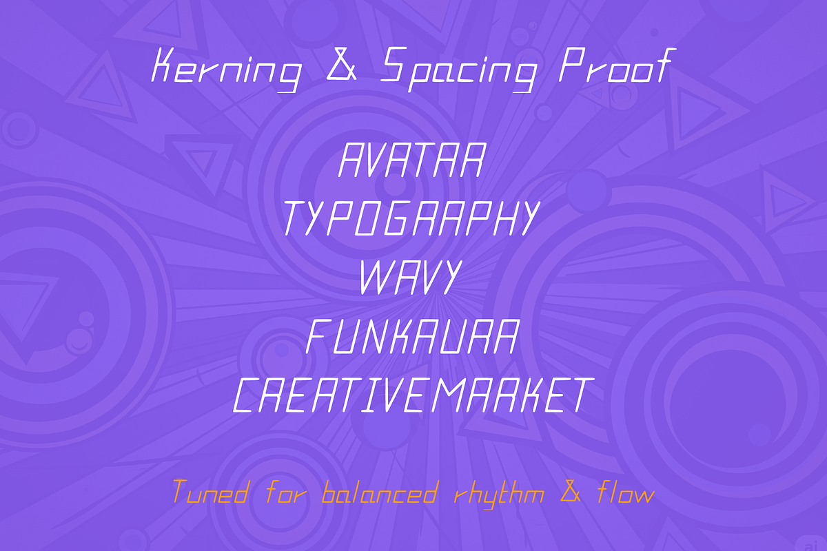 Funkaura - Funky Retro Display Font, a Sans Serif Font by Amogh Design (Photo 6 of 8)