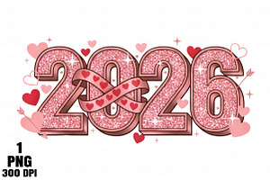 2026 Valentine Sublimation PNG, an Illustration by Daily.Designs