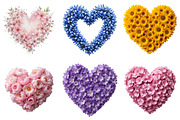 Heart Shaped Flower Clipart Bundle, an Illustration by Pixels.Craft (Thumbnail 2 of 7)