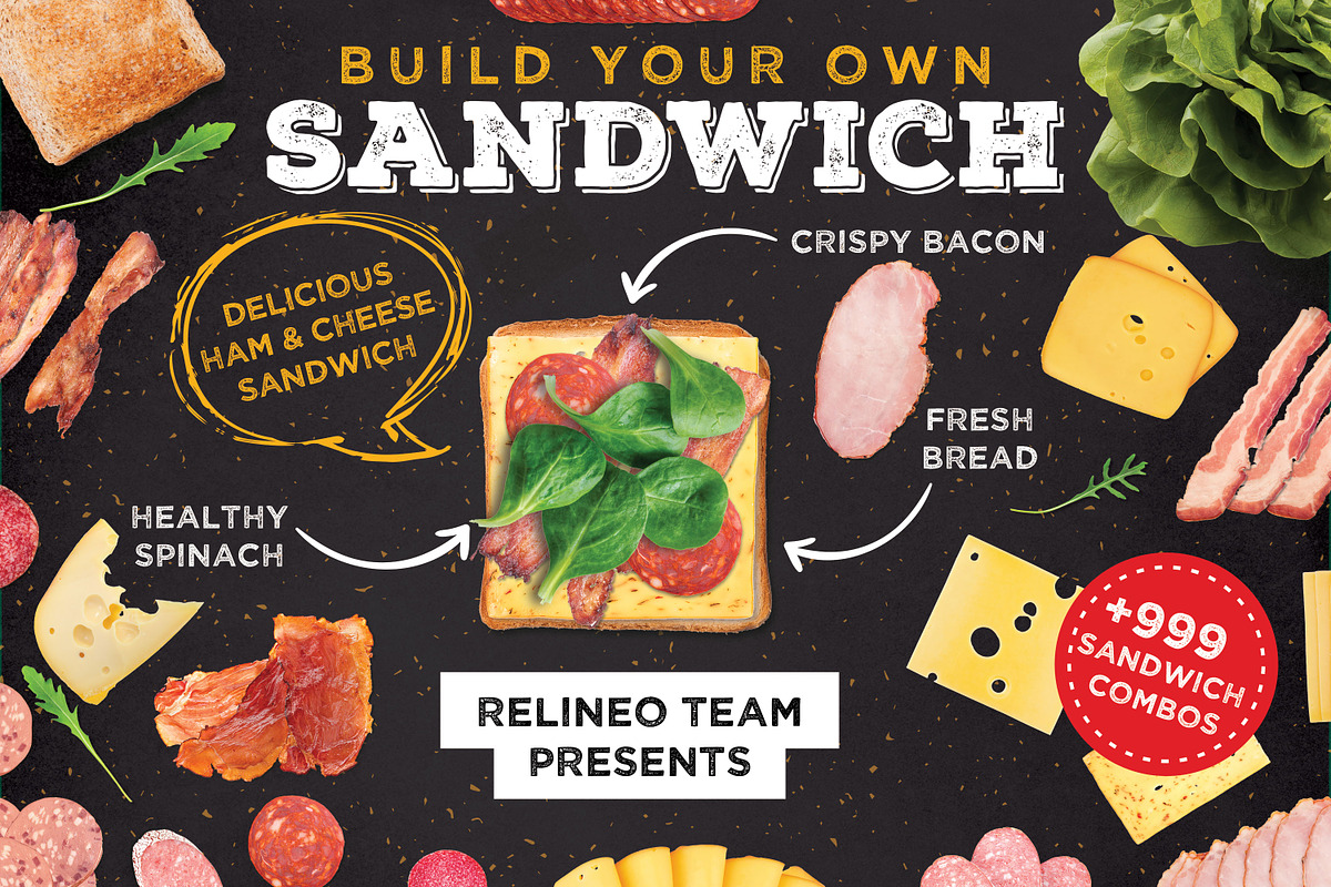 Sandwich Builder / Creator, a Product Mockup by relineo.mock-ups (Photo 1 of 2)