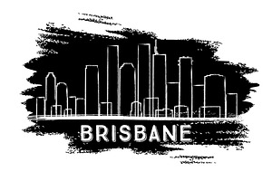 Brisbane Skyline Silhouette