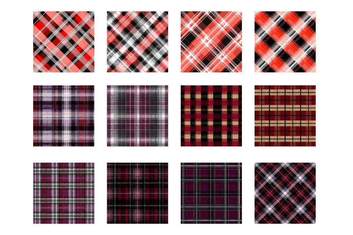 Green Pink Plaid Digital Paper, an Illustration by Designworld (Photo 4 of 6)