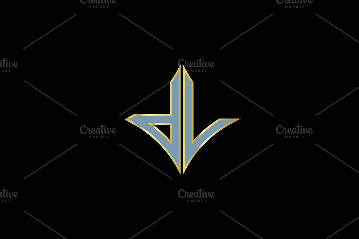 DV letter logo design., a Branding & Logo Template by xcoolee (Photo 1 of 8)