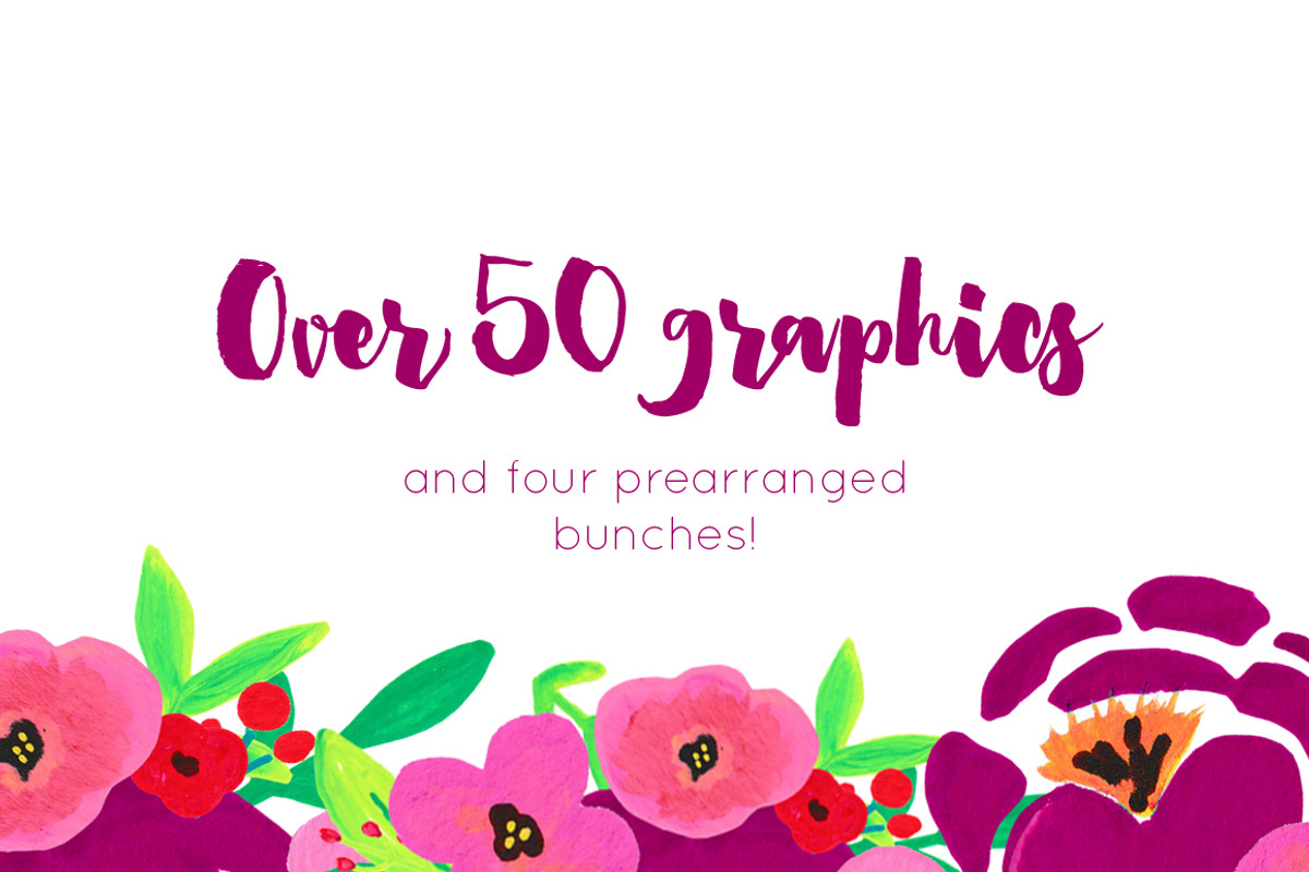 Roxy Painted Flower Clip Art Acrylic, an Illustration by Emerald & Ivy Studios (Photo 2 of 5)