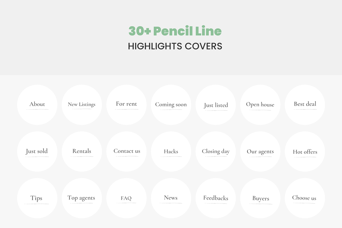 60+ Fancy Text Highlight Covers Pack, a Social Media Template by Estatik Designs (Photo 3 of 8)