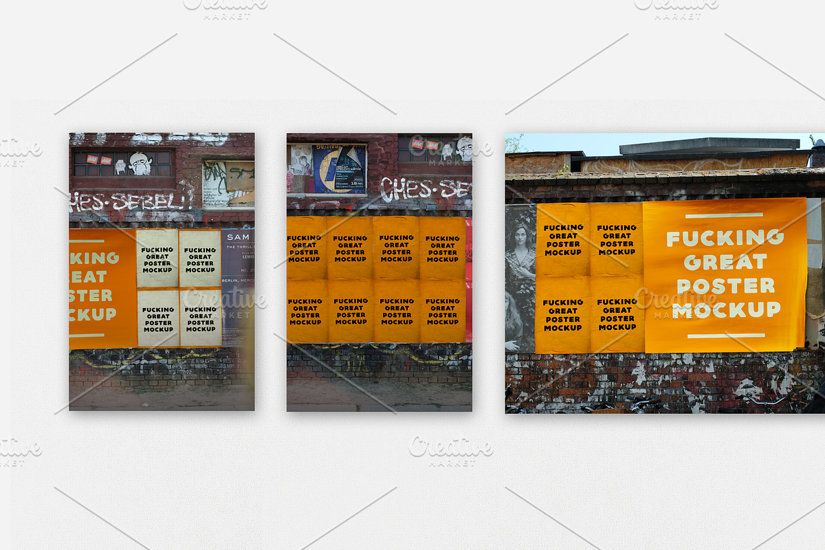 Urban Poster Mockups, a Presentation Template by khoai_tây (Photo 5 of 7)