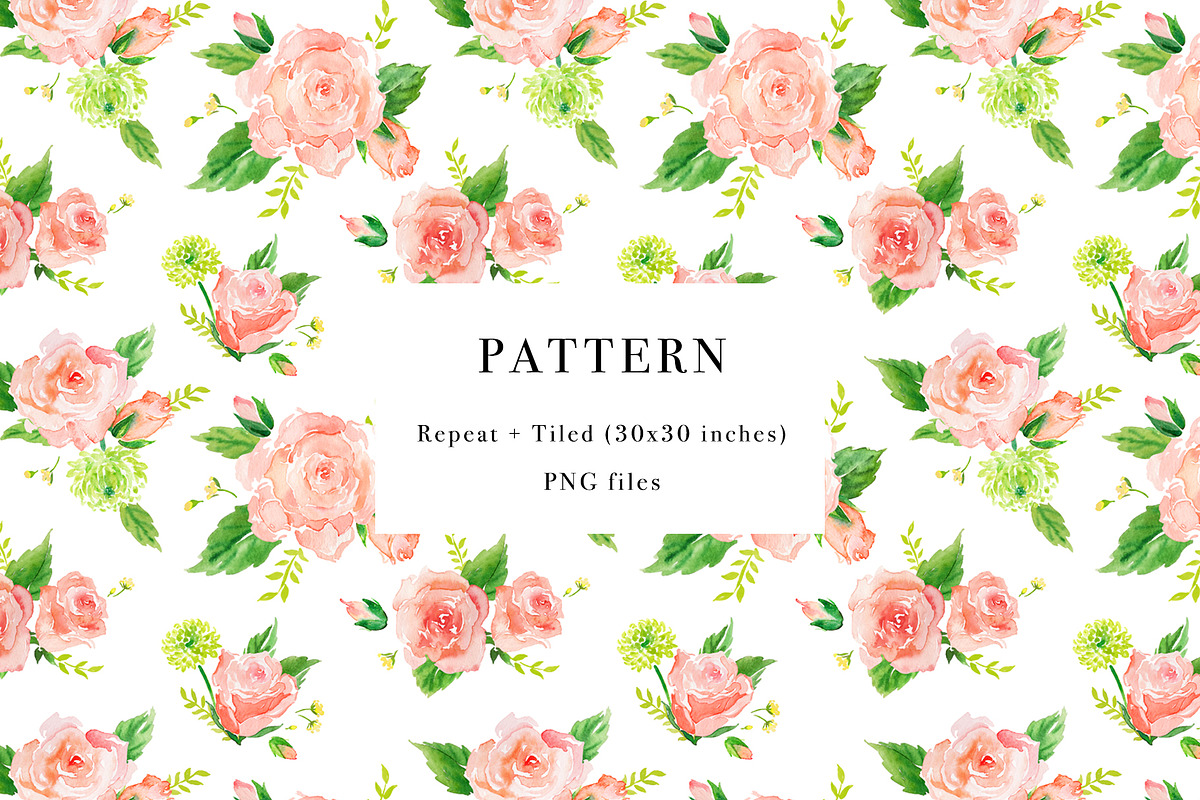 Soft Florals Watercolor Design Set, an Illustration by Art by Lin (Photo 5 of 7)