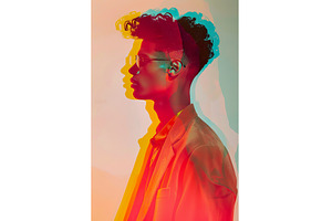 Double Exposure Portrait of, an Abstract Photo by Lermont51