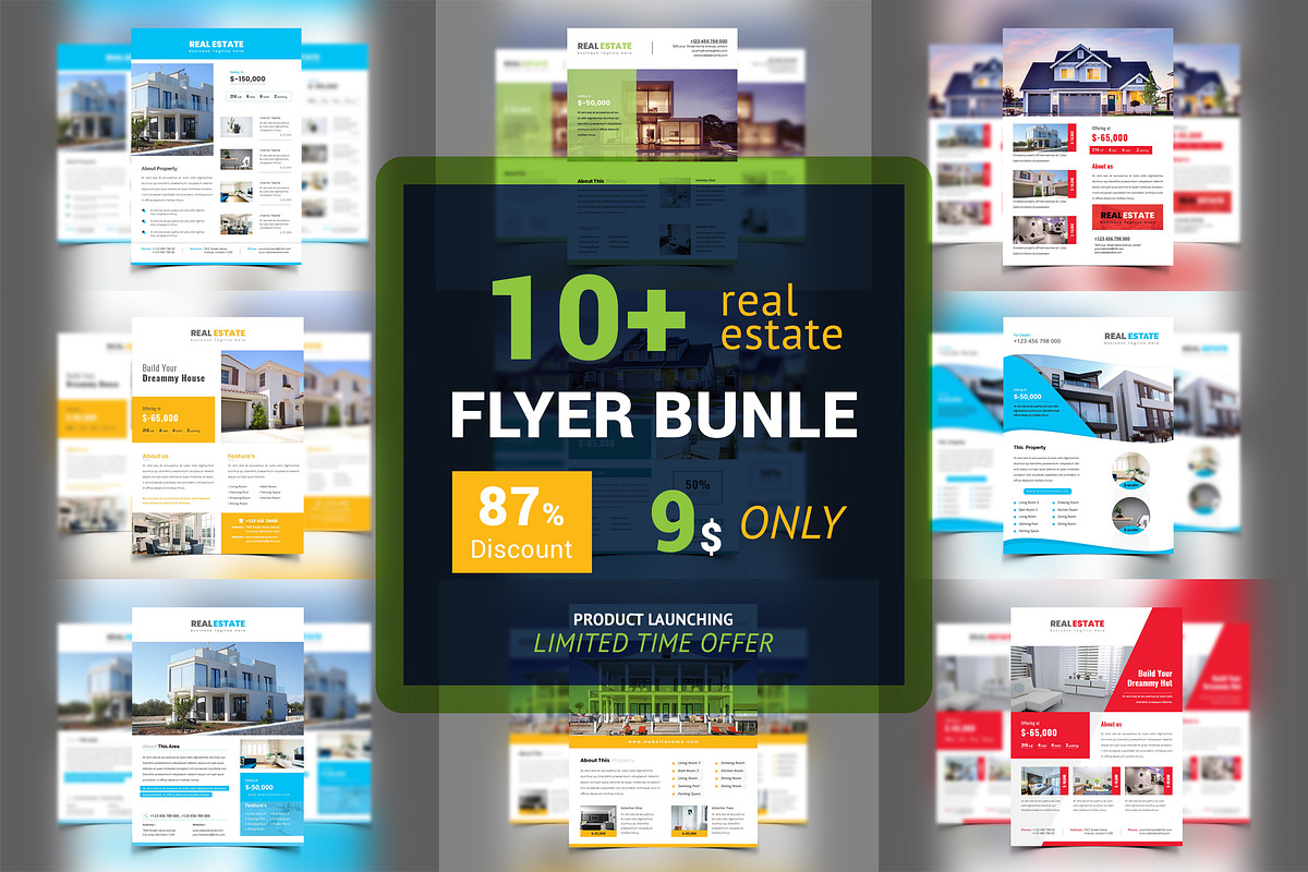 10+ Real Estate Flyers Bundle, a Flyer Template by ZAAS (Photo 1 of 4)