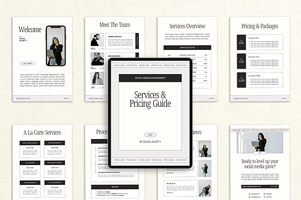 Social Media Manager Pricing Guide, a Marketing Template by Branding Babe Co.