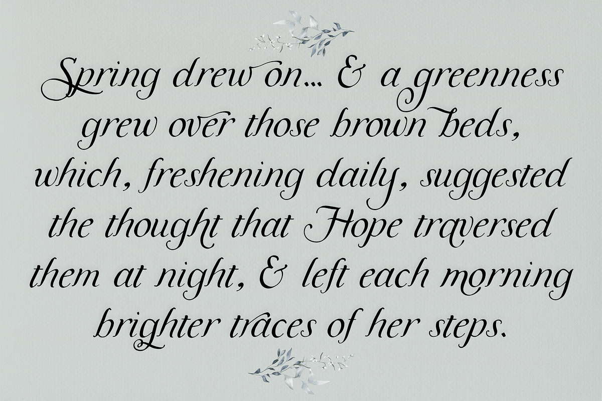 Meadowgrove Calligraphy Font, a Handwritten Font by Beck McCormick (Photo 4 of 10)