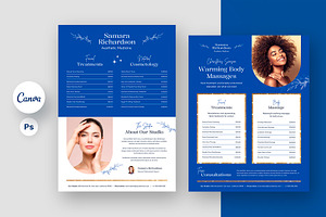 Beauty Salon Flyer Canva Template, a Flyer Template by artbart