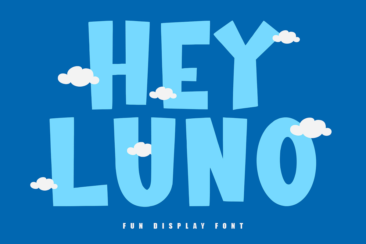 Hey Luno Fun Cartoon Font, a Sans Serif Font by Maulana Creative (Photo 1 of 7)
