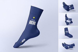 Crew Socks Mockup, a Product Mockup by MockupCraft