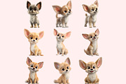 Chihuahua Clipart PNG Bundle, a Graphic by M9 Design (Thumbnail 6 of 11)