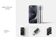 iPhone 15 Pro Max Mockup, an iPhone Mockup by Graphicbars (Thumbnail 1 of 20)