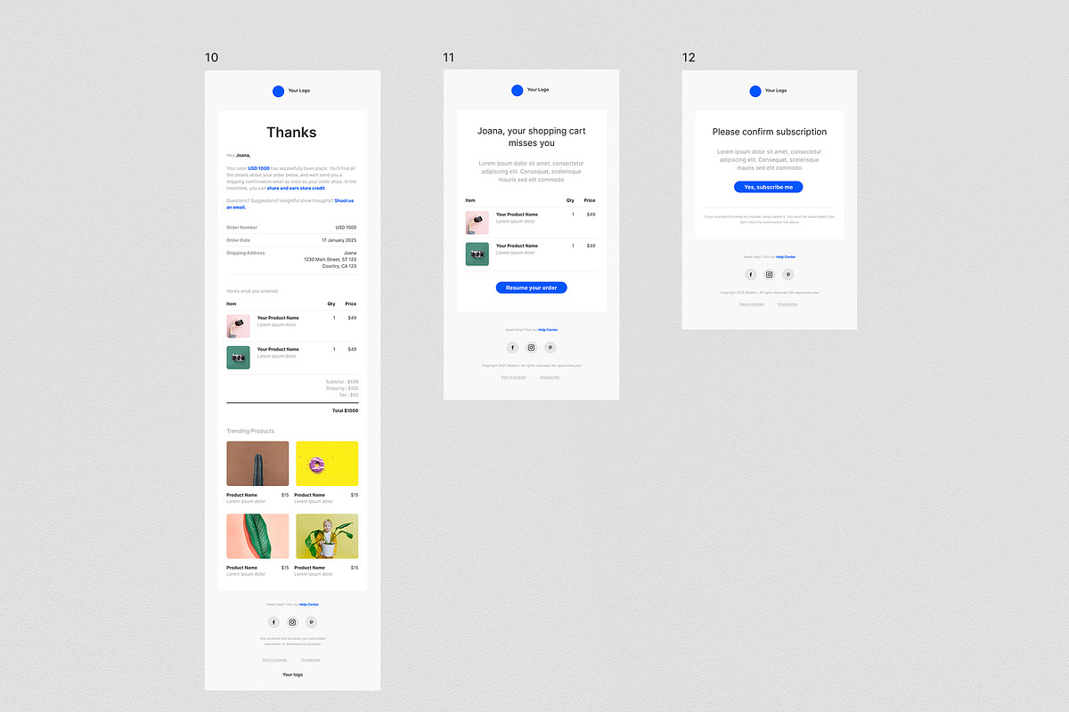 Modern Geometric Email Newsletter, an Email Template by Guuver