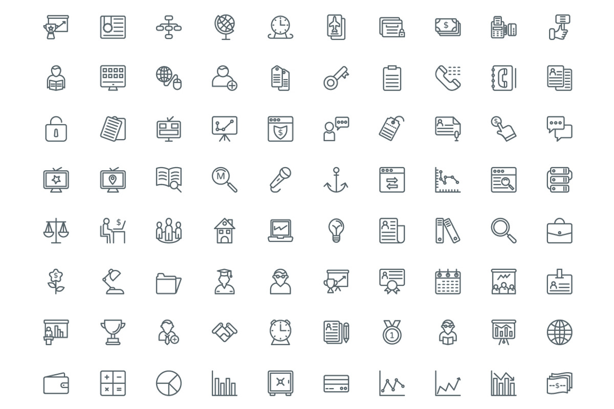500 Business and Office Line Icons, an Outline Icon by Vectors Market (Photo 5 of 7)