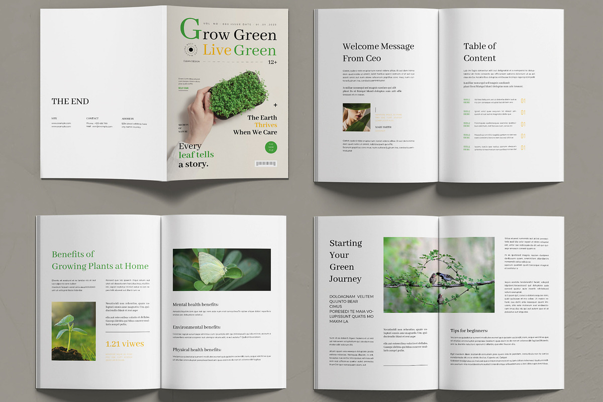 Lifestyle Magazine Template, a Magazine Template by MightyDesign (Photo 2 of 6)