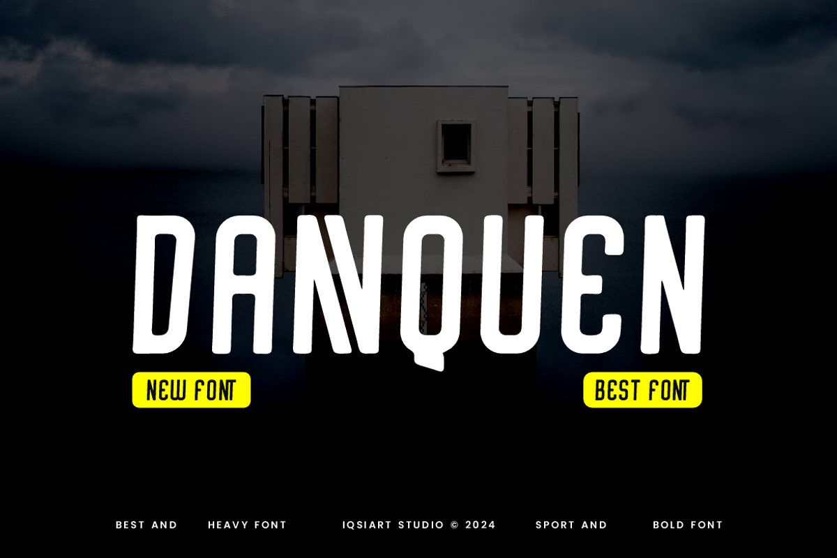 Dannquen - Round Tall Font, a Sans Serif Font by Iqsiart Studio (Photo 1 of 6)
