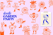 Doodle Garden - botanic characters, a Graphic by Marish (Thumbnail 1 of 9)