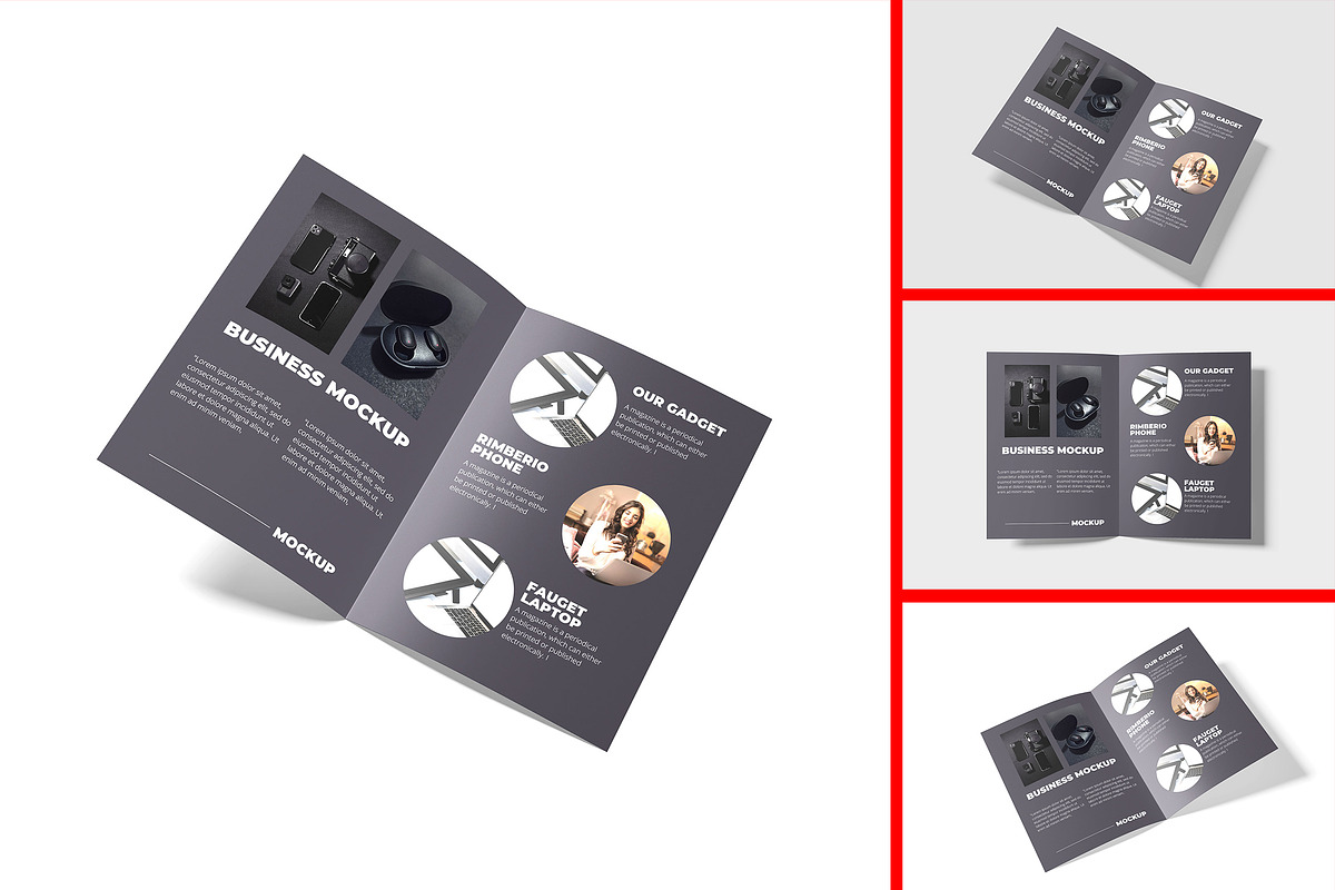 A4 Bifold Brochure Mockup, a Brochure Template by safrizalstudio (Photo 1 of 5)